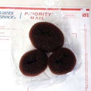 New Brown Hair Donut Bun Maker Set NEW+FAST SHIPPING